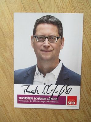SPD Hessen Thorsten Schäfer-Gümbel - handsigniertes Autogramm!!!