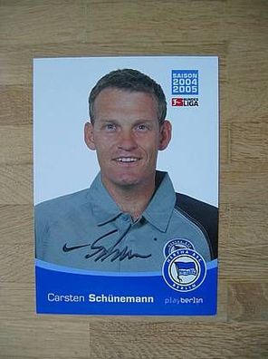 Hertha BSC Berlin Saison 04/05 Carsten Schünemann Autog