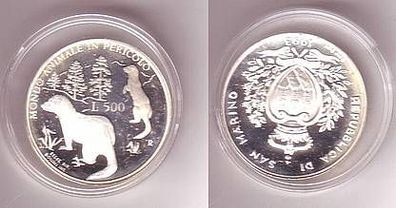 500 Lire Silber Münze San Marino 1993 Iltis