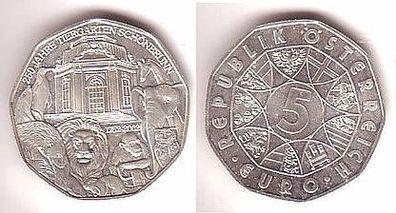 5 Euro Silber Münze Österreich Tiergarten Schönbrunn