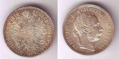 1 Gulden Silber Münze Österreich 1879 vz+