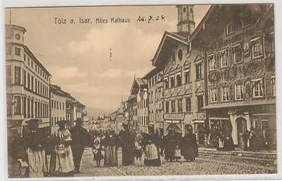 43873 Ak Tölz a. Isar altes Rathaus um 1924