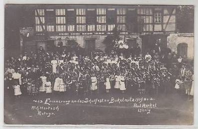 43910 Ak Erinnerung an das Schulfest Bockelwitz 1909