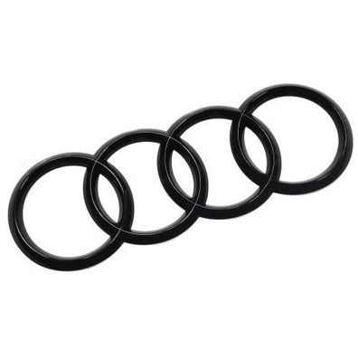 Original Audi Zeichen Heckklappe Ringe Black Edition Emblem Blackline Logo