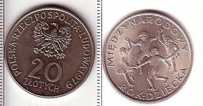 20 Zloty Nickel Münze Polen 1979 Kinderreigen