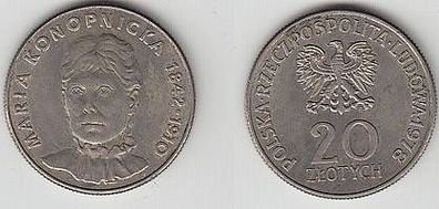20 Zloty Nickel Münze Polen 1978 Maria Konopnika