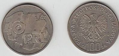 100 Zloty Nickel Münze Polen 198440. Jahrestag