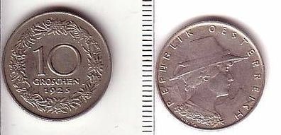 10 Groschen Nickel Münze Österreich 1925