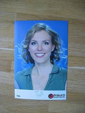 Traumpartner. tv Fernsehmoderatorin Maja Sommer - handsigniertes Autogramm!!!