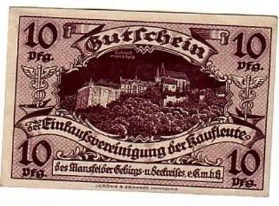 10 Pfennig Banknote Notgeld Klostermansfeld 1920