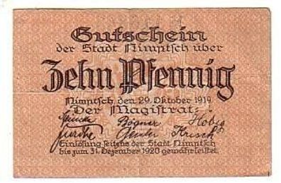 10 Pfennig Banknote Notgeld Stadt Nimptsch 1920