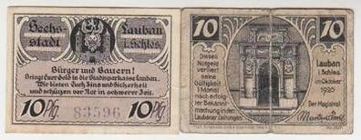 2 Banknoten Notgeld Lauban in Schlesien 1920
