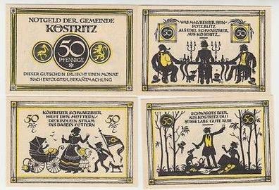 4 Banknoten Notgeld Gemeinde Köstritz um 1921