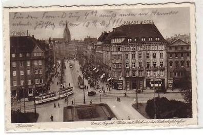 32337 Ak Hannover Blick in die Bahnhofstraße 1928