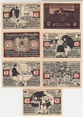 7 Banknoten Notgeld Stadt Weissenfels 1921