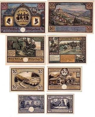 8 Banknoten Notgeld Gemeinde Stützerbach 1921