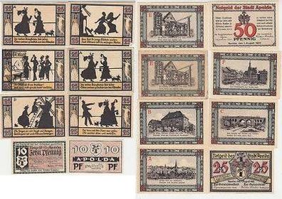 16 Banknoten Notgeld Stadt Apolda 1921