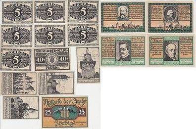17 Banknoten Notgeld Stadt Zörbig 1921