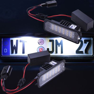 TOP LED Kennzeichenbeleuchtung VW Golf 4 5 6 Passat B6 B7 Lupo Polo 9N 6R [7401]