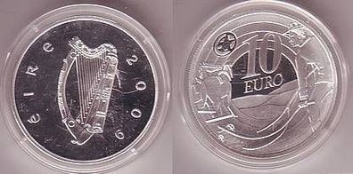 10 Euro Silber Münze Irland Bauer mit Pflug 2009 PP