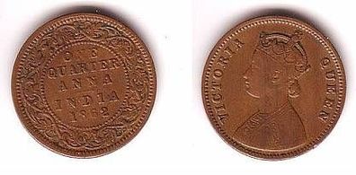 1/4 Anna Kupfer Münze Indien 1862