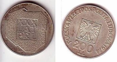 200 Zloty Silber Münze Polen 1974 XXX LAT PRL