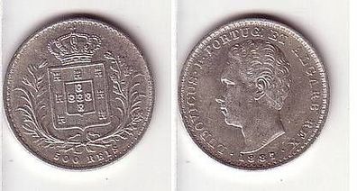 500 Reis Silber Münze Portugal 1887
