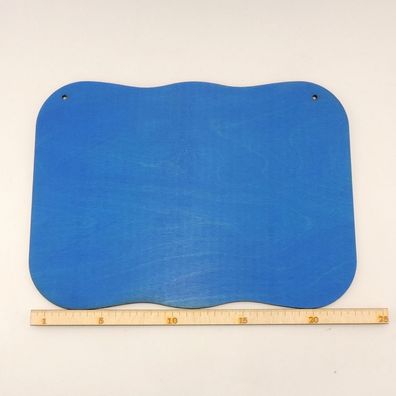 Holzplatte zum Basteln 24cm Türschild Deko Geschenkidee blau