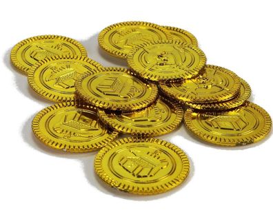 Piratenschatz 12 Münzen Goldtaler Piratengold Spielgeld Goldschatz Spiel Gold
