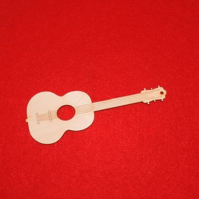 Gitarre aus Naturholz 14cm Musikinstrument Geschenk Geldgeschenk Musiker