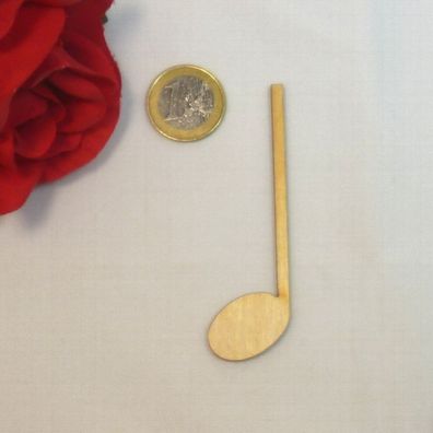 Geschenk für Musiker, Note Viertel-Note aus Holz 8 cm DIY Dekoration Musik (Gr. 8cm)