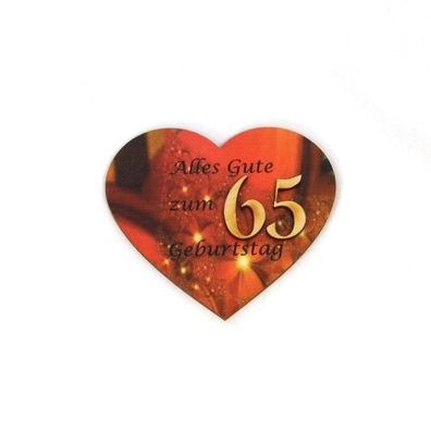 Geschenk zum Geburtstag jede Zahl möglich, Herz aus Holz 9cm Farbich bedruckt