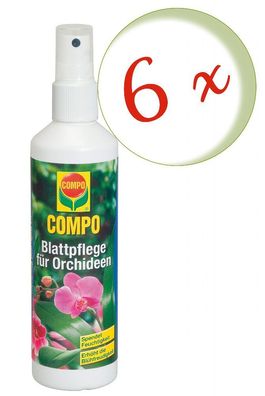 6 x COMPO Blattpflege für Orchideen, 250 ml