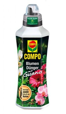 COMPO Blumendünger mit Guano, 1 Liter