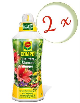 2 x COMPO Qualitäts-Blumendünger, 1 Liter