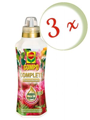 3 x COMPO Complete Pflanzendünger, 1 Liter