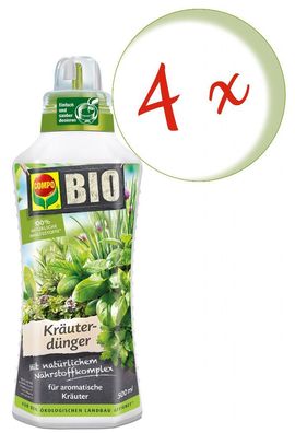 4 x COMPO BIO Kräuterdünger, 500 ml