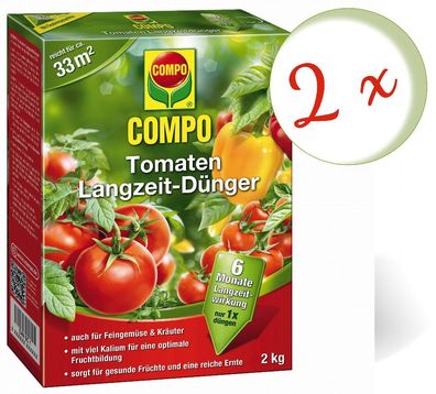 2 x COMPO Tomaten Langzeit-Dünger, 2 kg