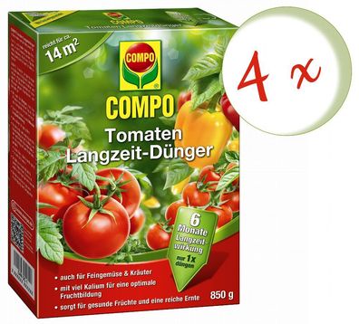 4 x COMPO Tomaten Langzeit-Dünger, 850 g