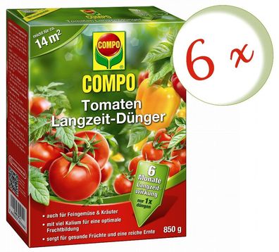 6 x COMPO Tomaten Langzeit-Dünger, 850 g