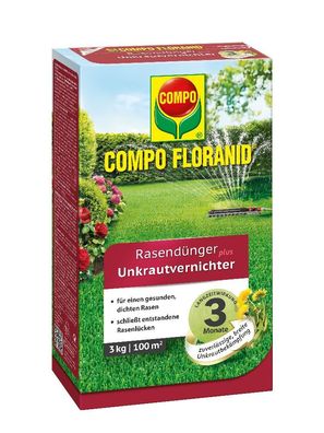COMPO Floranid® Rasendünger plus Unkrautvernichter, 3 kg