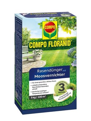 COMPO Floranid® Rasendünger mit Moosvernichter, 3 kg