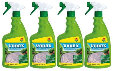 4 x COMPO Vorox® Terrassen und Wege AF, 1000 ml