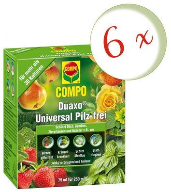 6 x COMPO Duaxo® Universal Pilz-frei, 75 ml