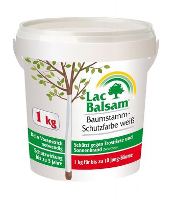 FRUNOL Delicia® Etisso® LacBalsam Baumstamm-Schutzfarbe weiß, 1 kg