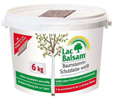 FRUNOL Delicia® Etisso® LacBalsam Baumstamm-Schutzfarbe weiß, 6 kg