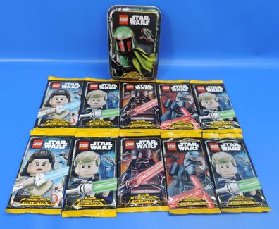 Lego® Star Wars Tin Box Boba Fett Sammelkarten Booster Box + 10 Pack Bosster