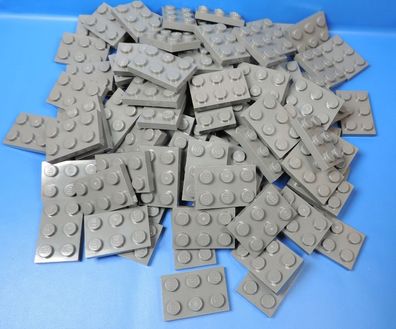 LEGO® Nr- 4211043 Platte 2x3 dunkelgrau / 100 Stück