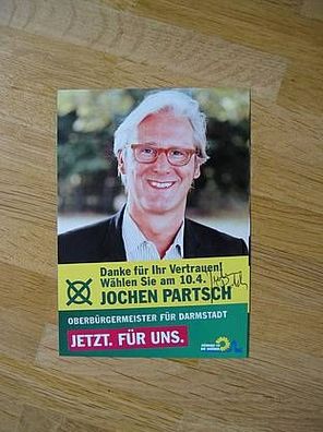 Grünen Politiker Oberbürgermeister Jochen Partsch Autog