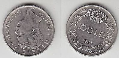 100 Lei Stahl Münze Rumänien 1943